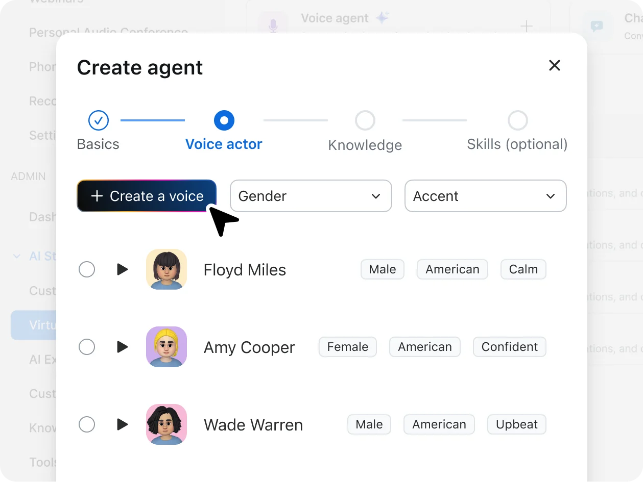 Select a voice that fits your brand