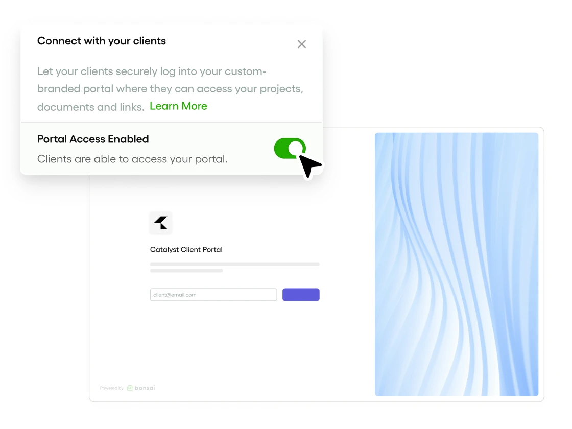 Set up your branded portal in seconds