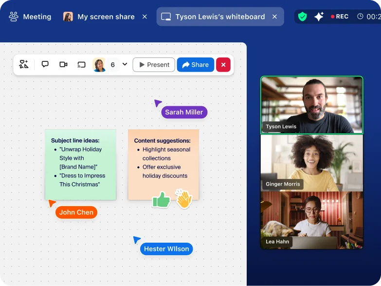Share multiple screens