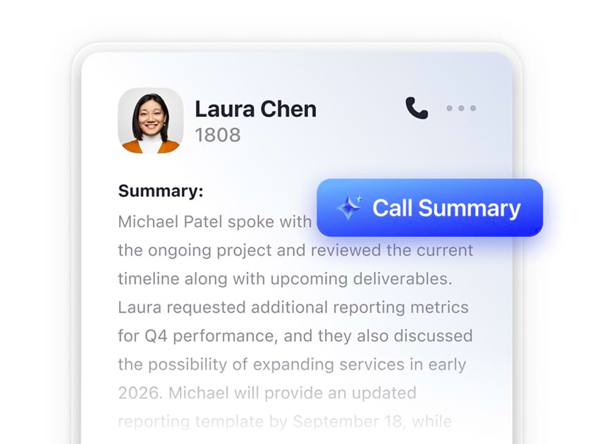 Simplify meeting prep with AI call summaries
