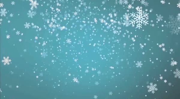 Blue background of Snow Falling