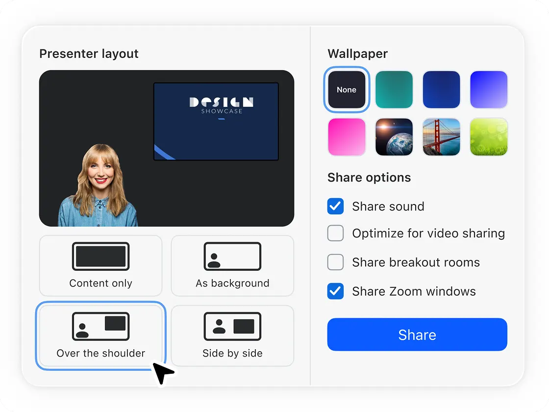 Tailor your screen sharing experience