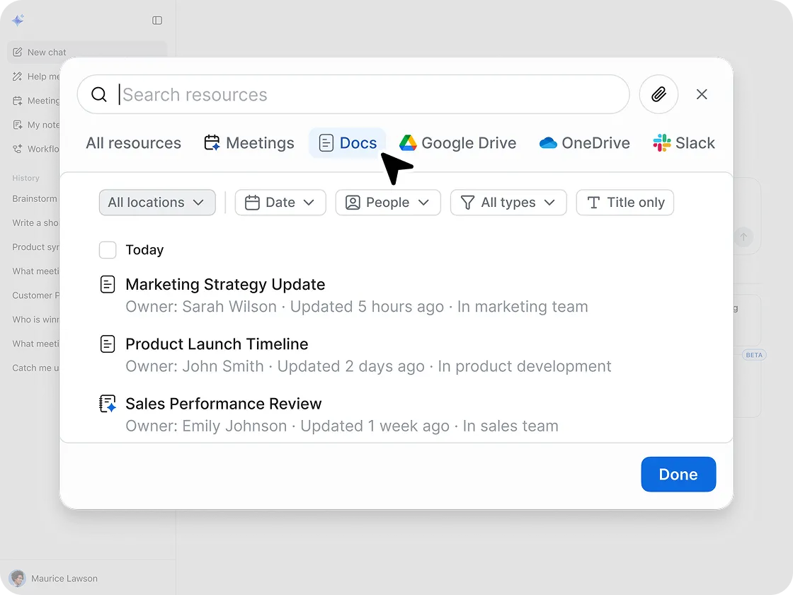 Tap into AI writing that has access to your complete context
