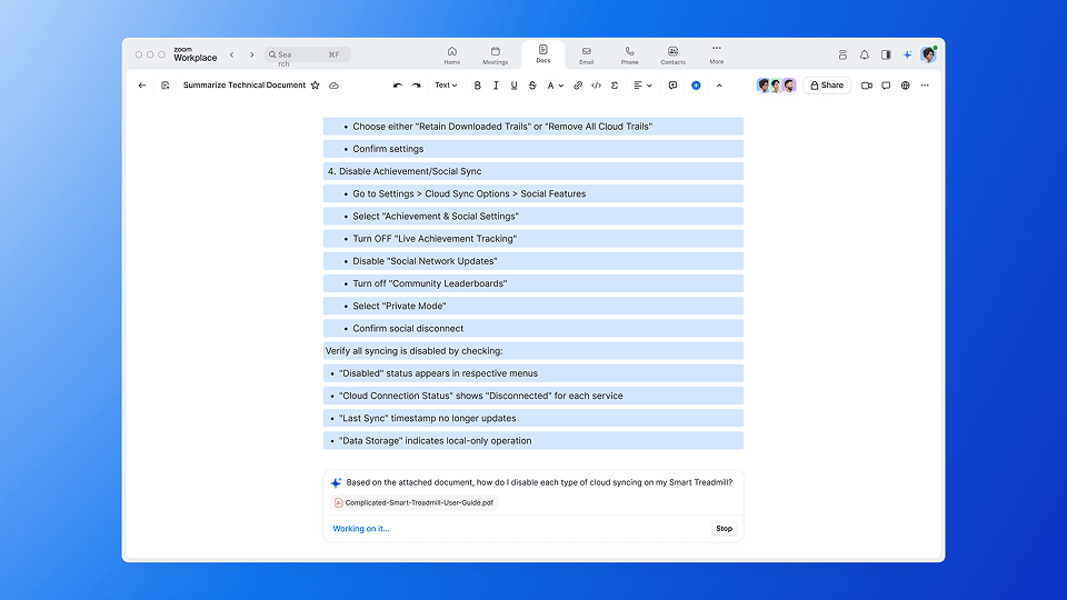 Simplify and summarize complex user guides