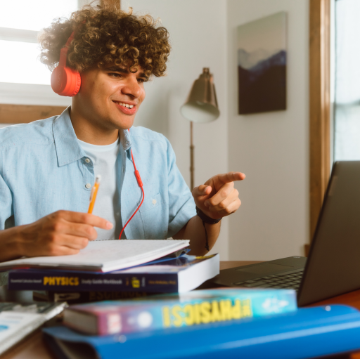 Student learning on the computer