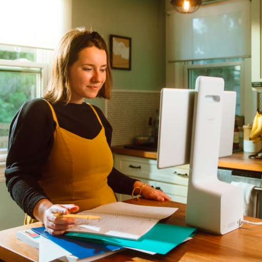Woman using a tablet