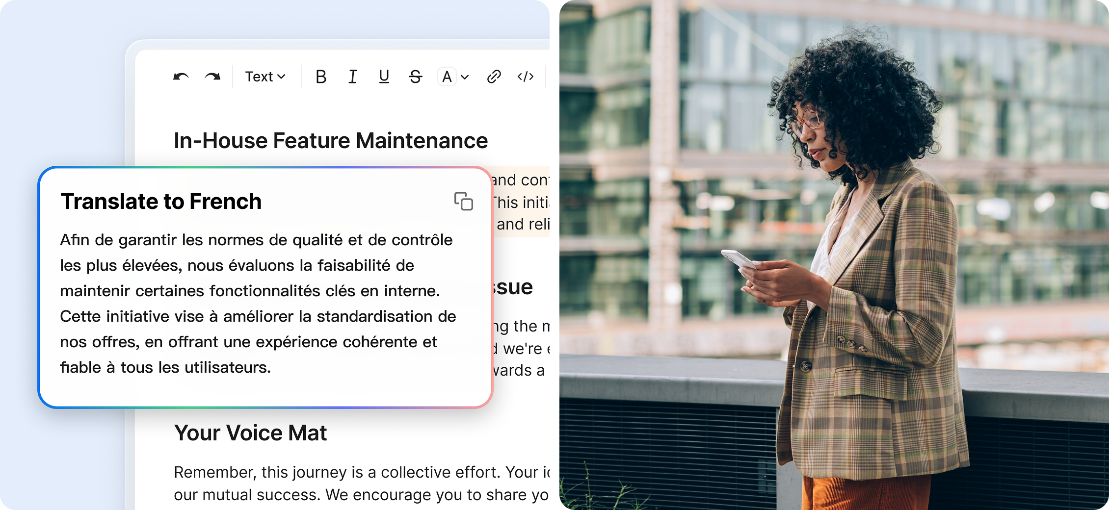 Translate right where you write