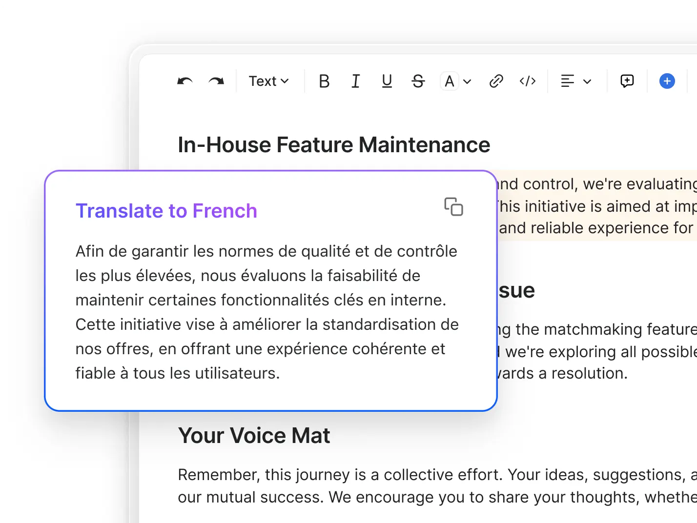 Translate right where you write