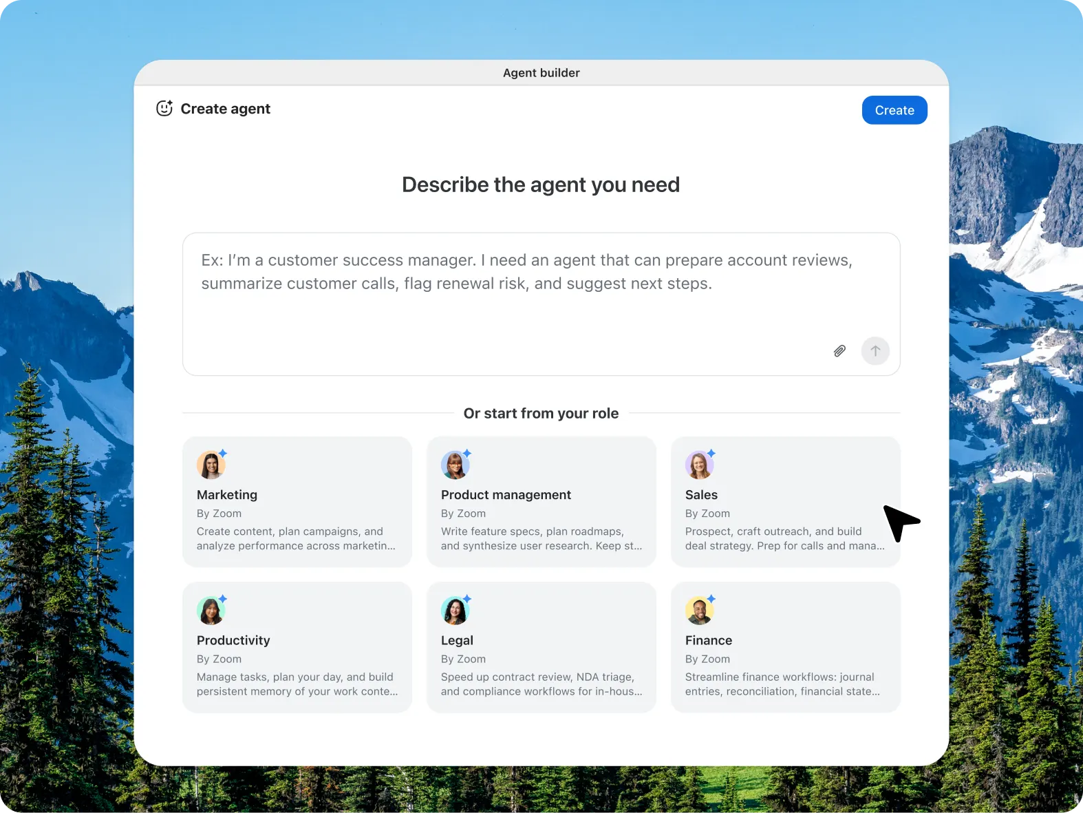 Use a pre-built agent or create your own