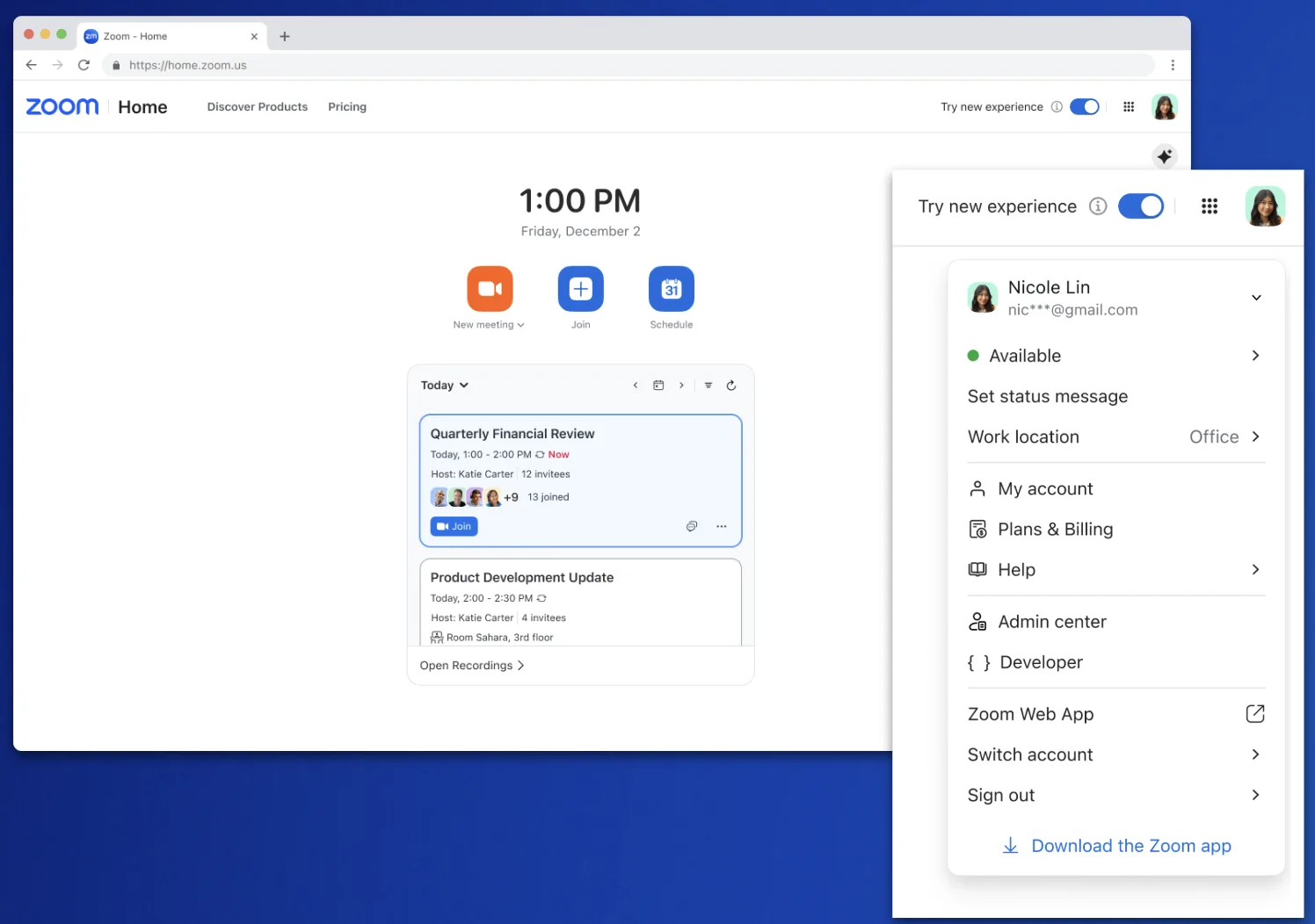 Workplace on web simplification