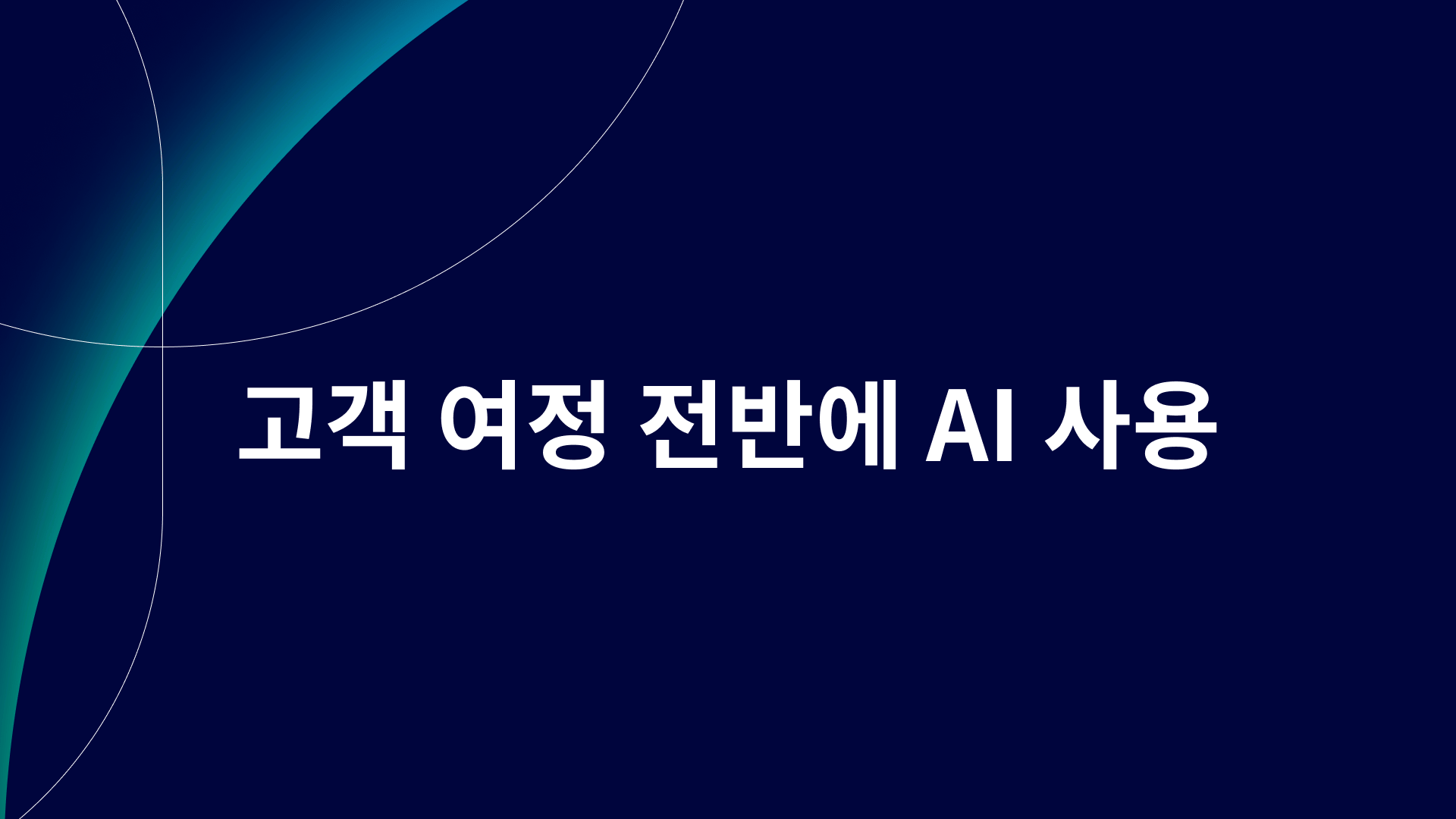 고객 여정 전반에 AI 사용