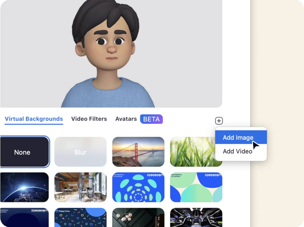 Como consigo acessar os planos de fundo do Zoom?