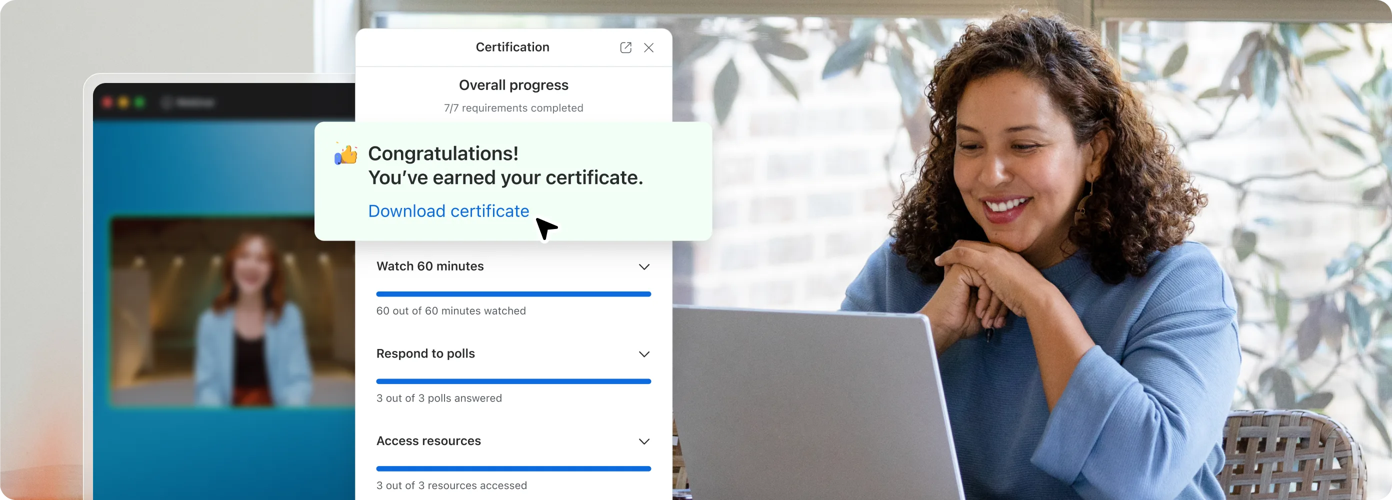 Zoom for training and certification