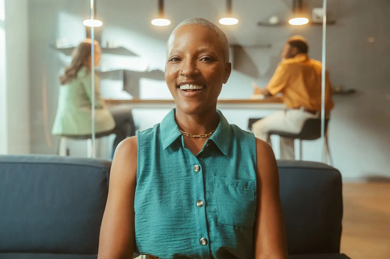 woman interviewing on zoom