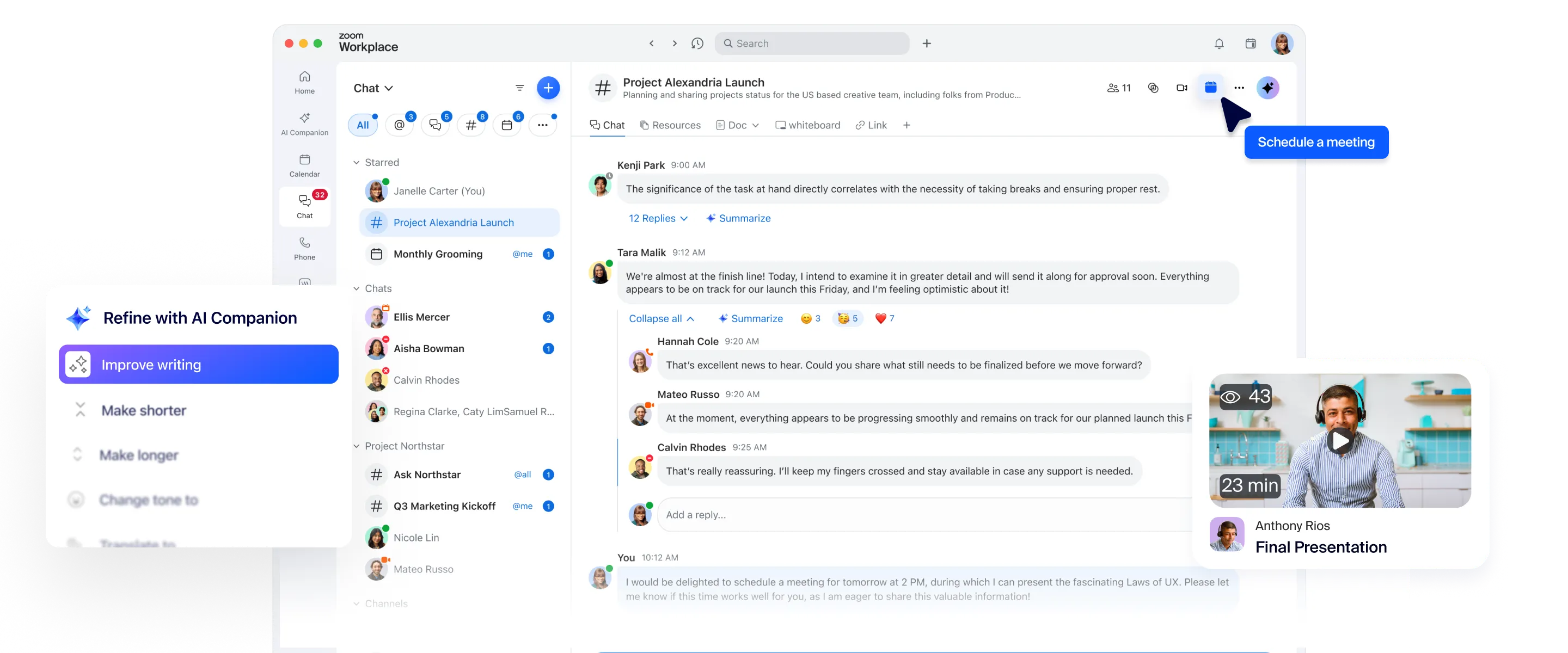 Zoom Chat im Vergleich zu Microsoft Teams