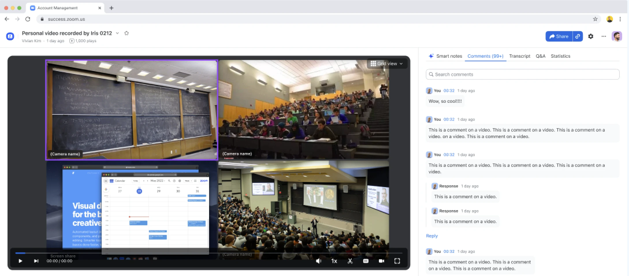 Multi-Camera Recording Playback